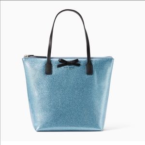 Kate Spade blue glitter handbag